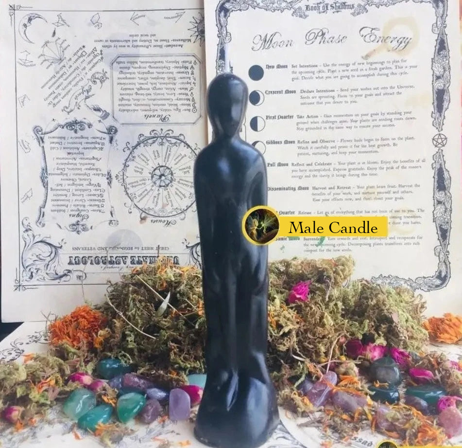 Female Male Figurine Ritual Candles in Assorted Colors