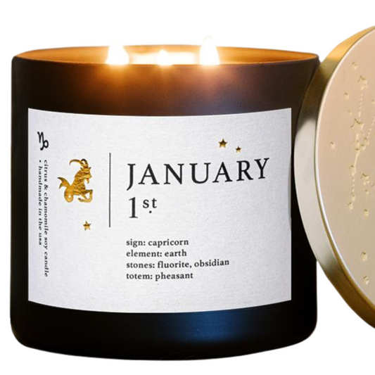 Astrology Inspired January Birthdate Zodiac Candles