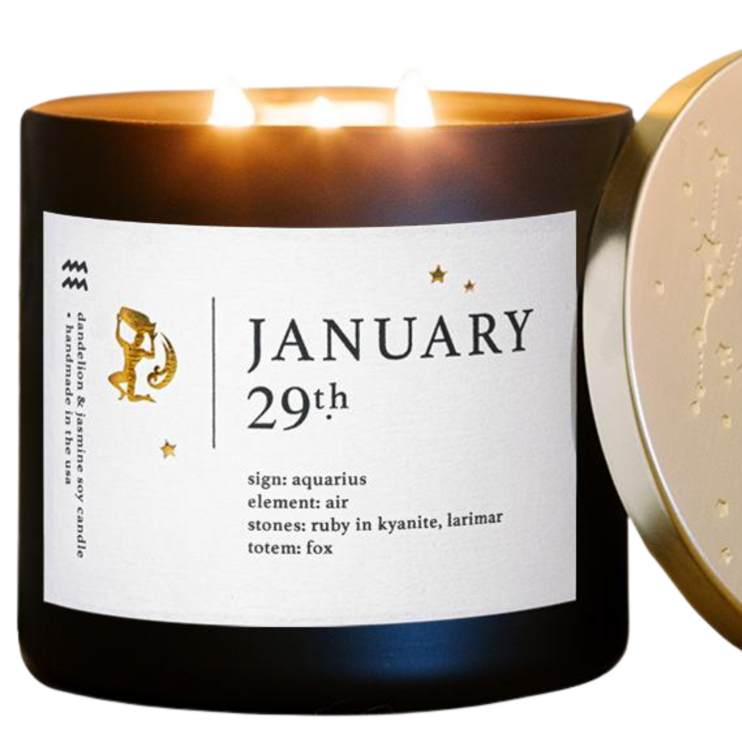 Astrology Inspired January Birthdate Zodiac Candles