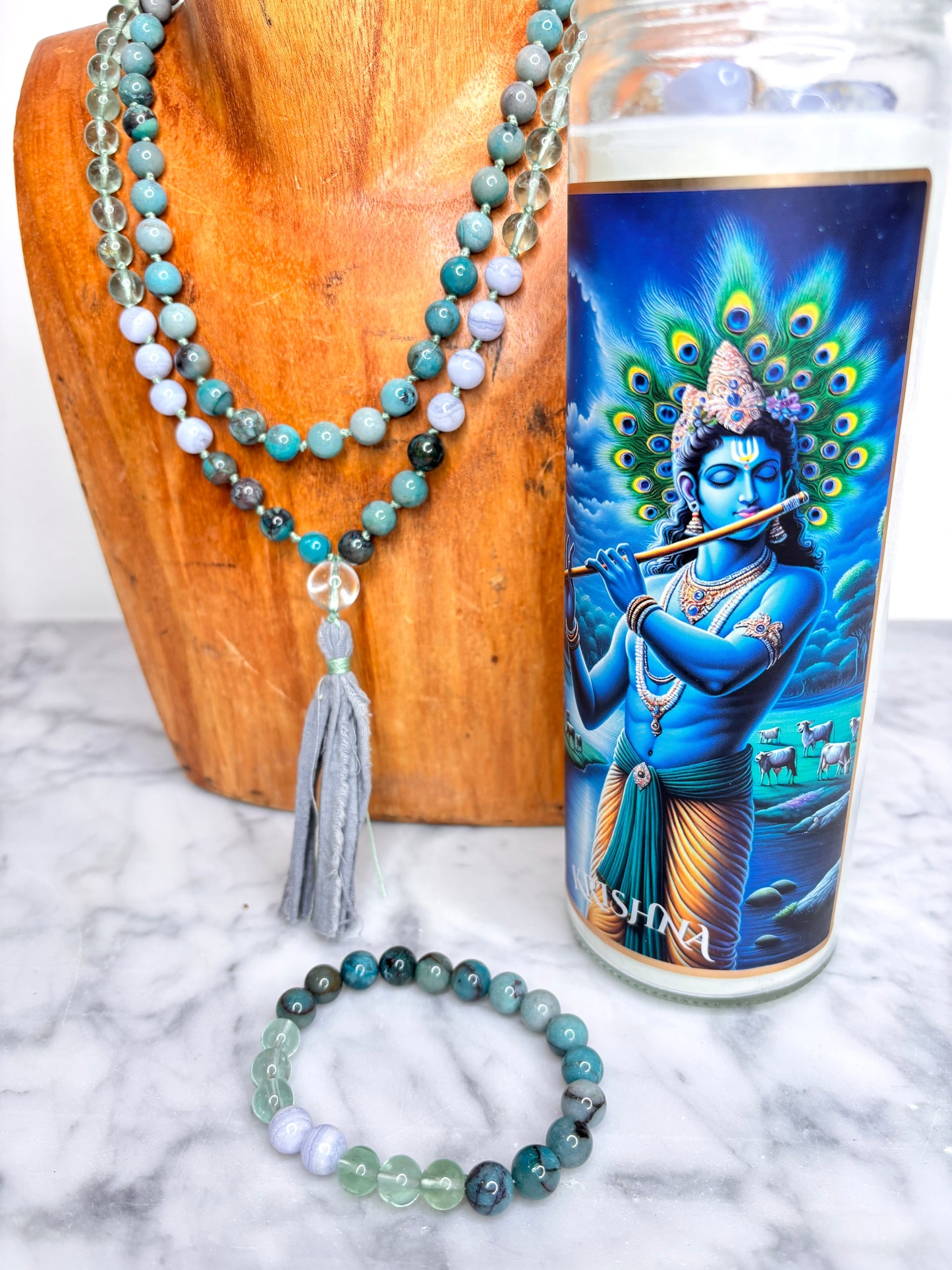 Krishna Crystal Altar Candle