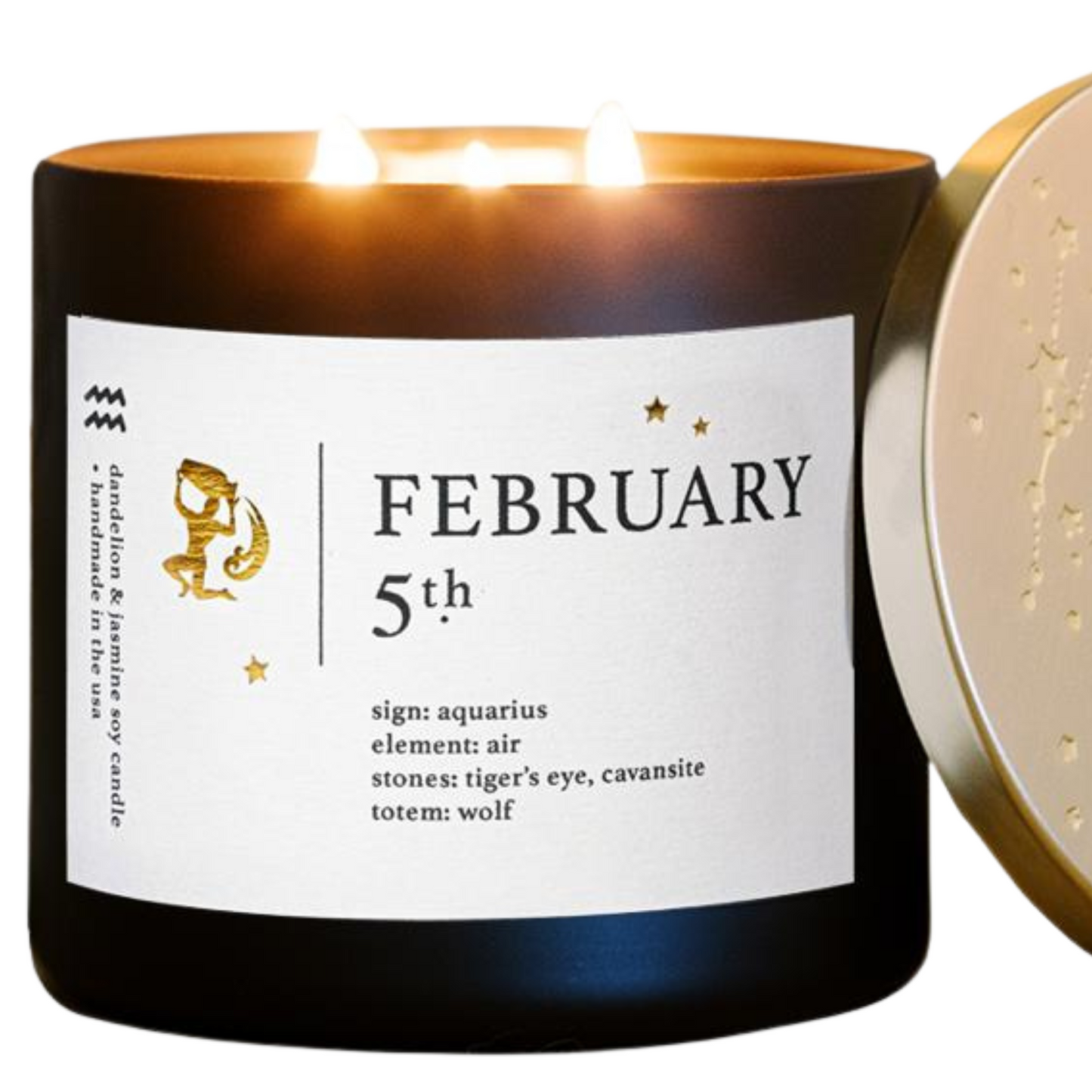February Zodiac Candles With Personalized Astrology