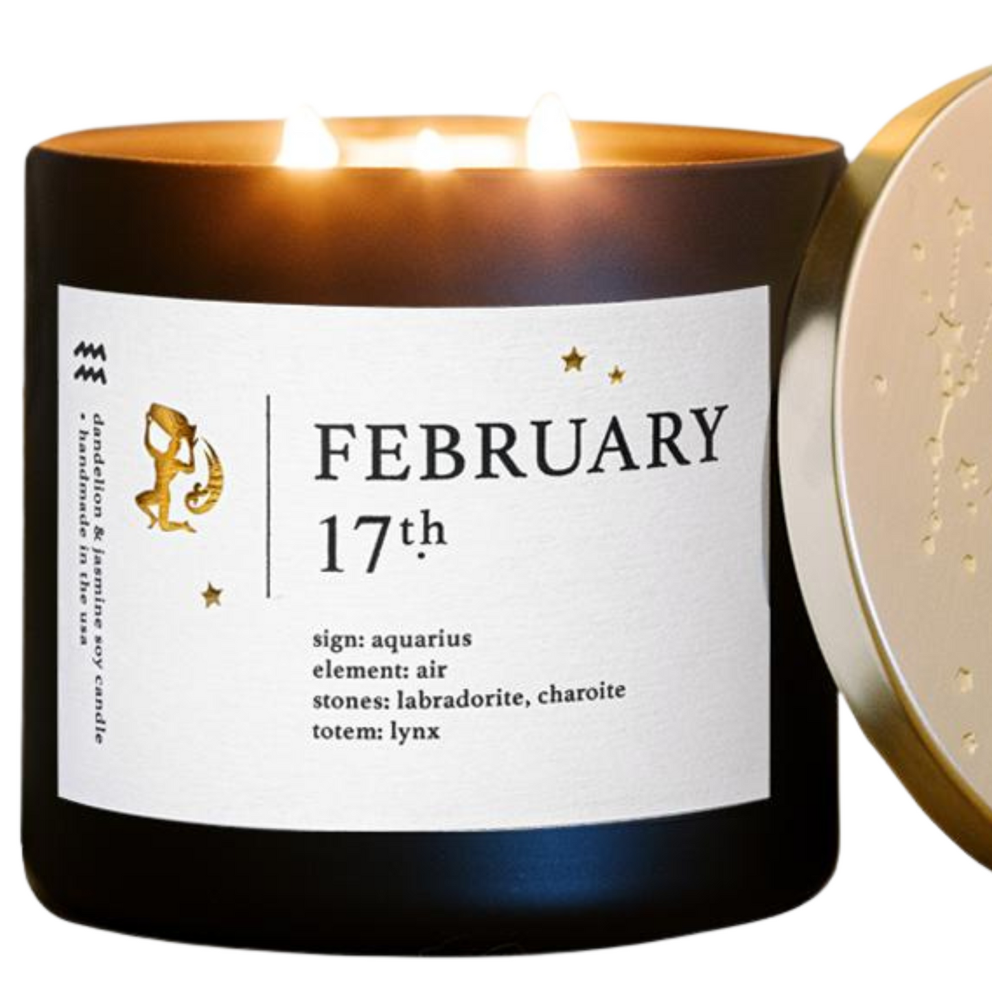 February Zodiac Candles With Personalized Astrology