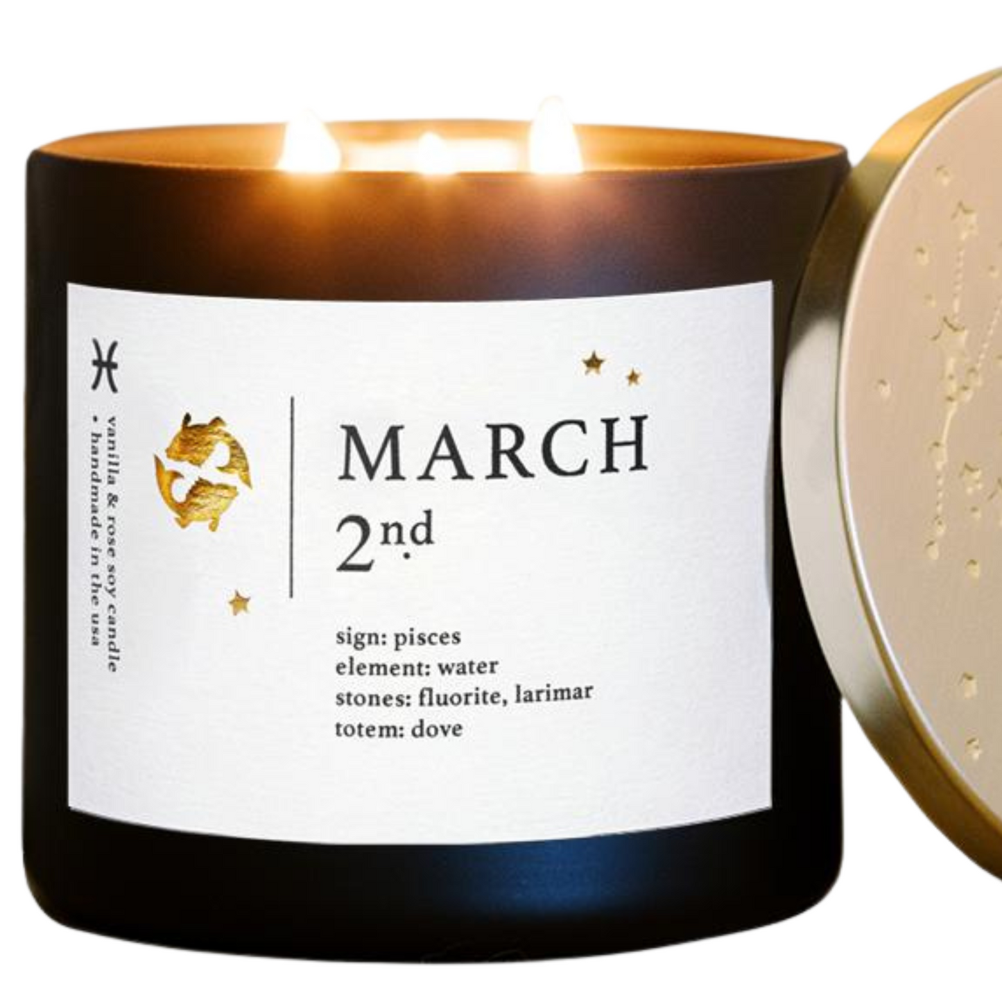 Personalized Astrology Zodiac Candles for March Birthdate
