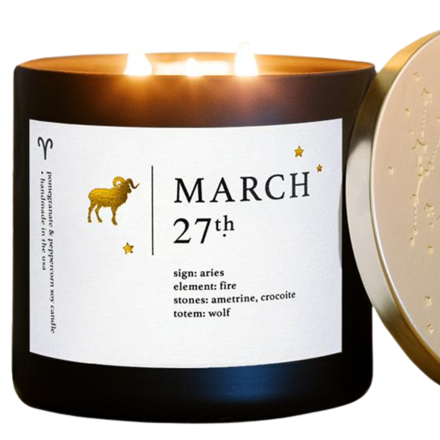 Personalized Astrology Zodiac Candles for March Birthdate