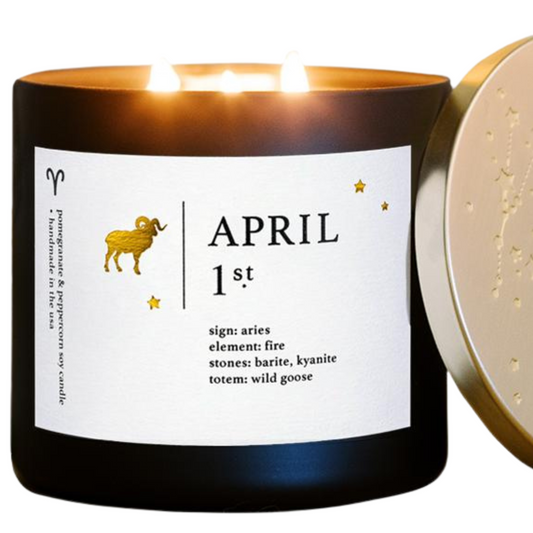 Mystical April Birthdate Zodiac Candles Guidance
