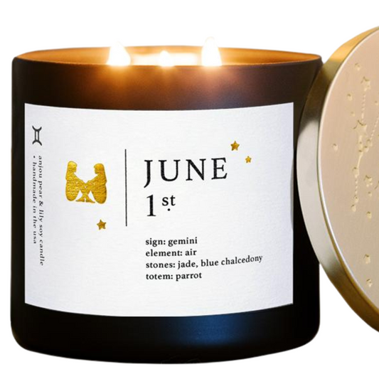 June Birthdate Zodiac Candles with Astrology Guidance