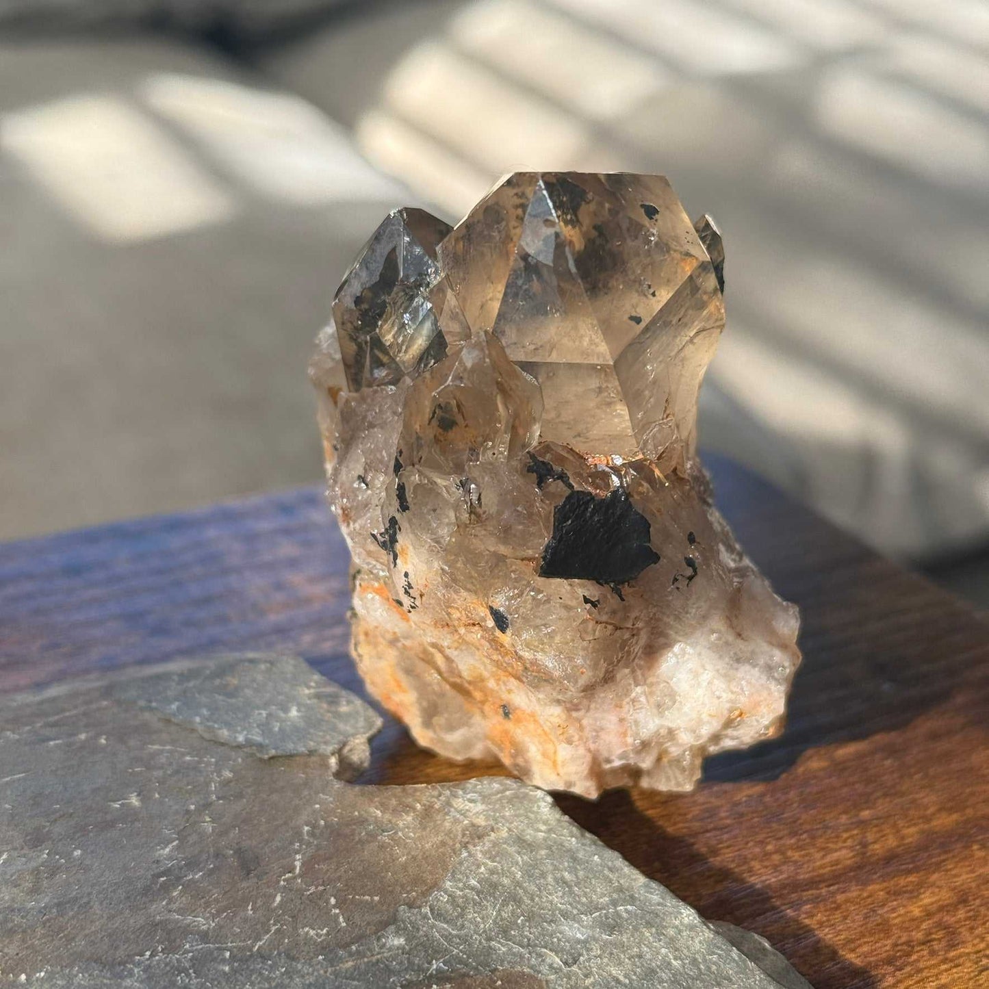 Kundalini Citrine Phaser Cluster Crystal for Healing