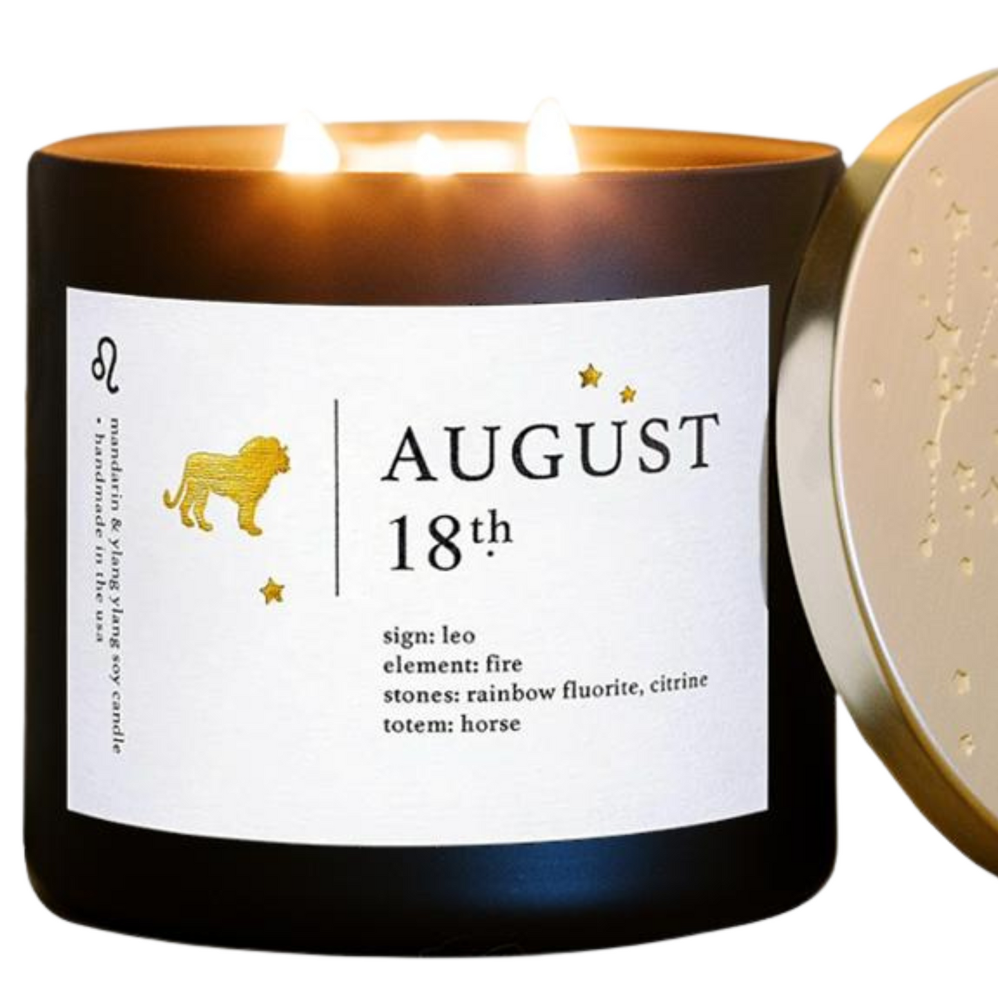 Personalized August Birthdate Zodiac Candle Insights