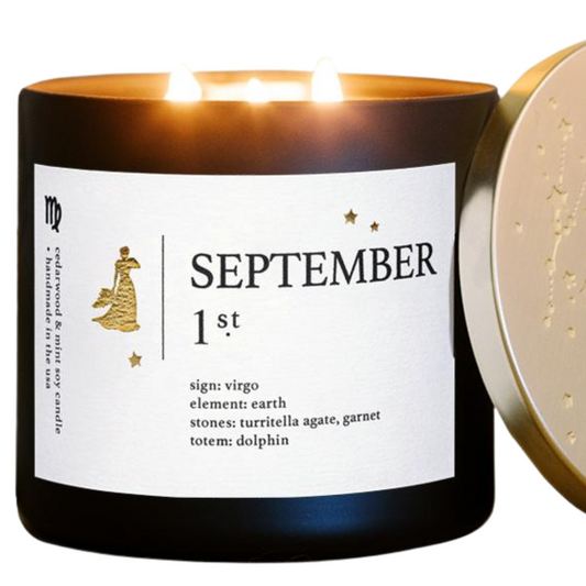 September Zodiac Birthdate Candles with Astrology Reading