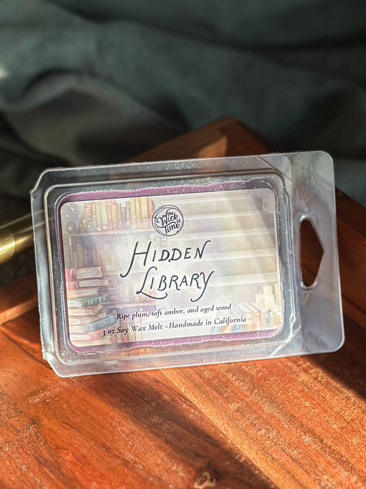 Fragrant Hidden Library Wax Melt With Woody Musk Scents