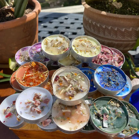 Handmade Healing And Prosperity Tea Light Spell Candles