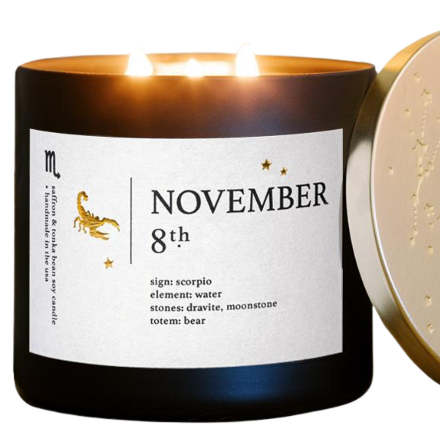 November Birthdate Zodiac Candle for Self-Discovery