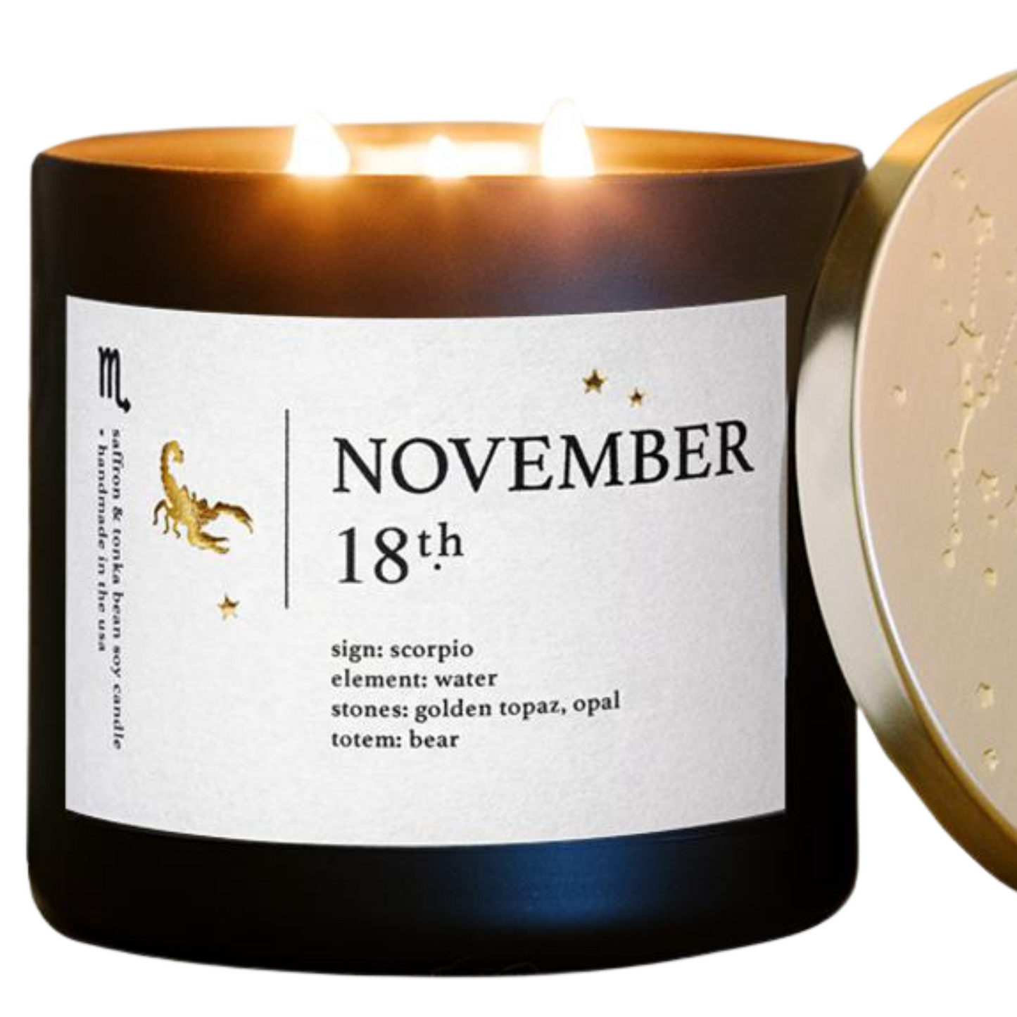November Birthdate Zodiac Candle for Self-Discovery