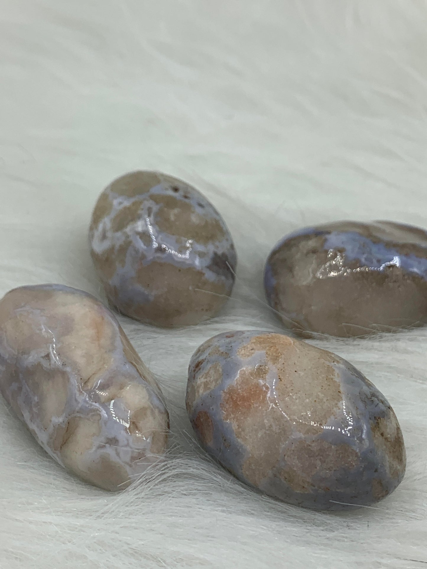 Agate Blue Cherry Blossom - Tumbled
