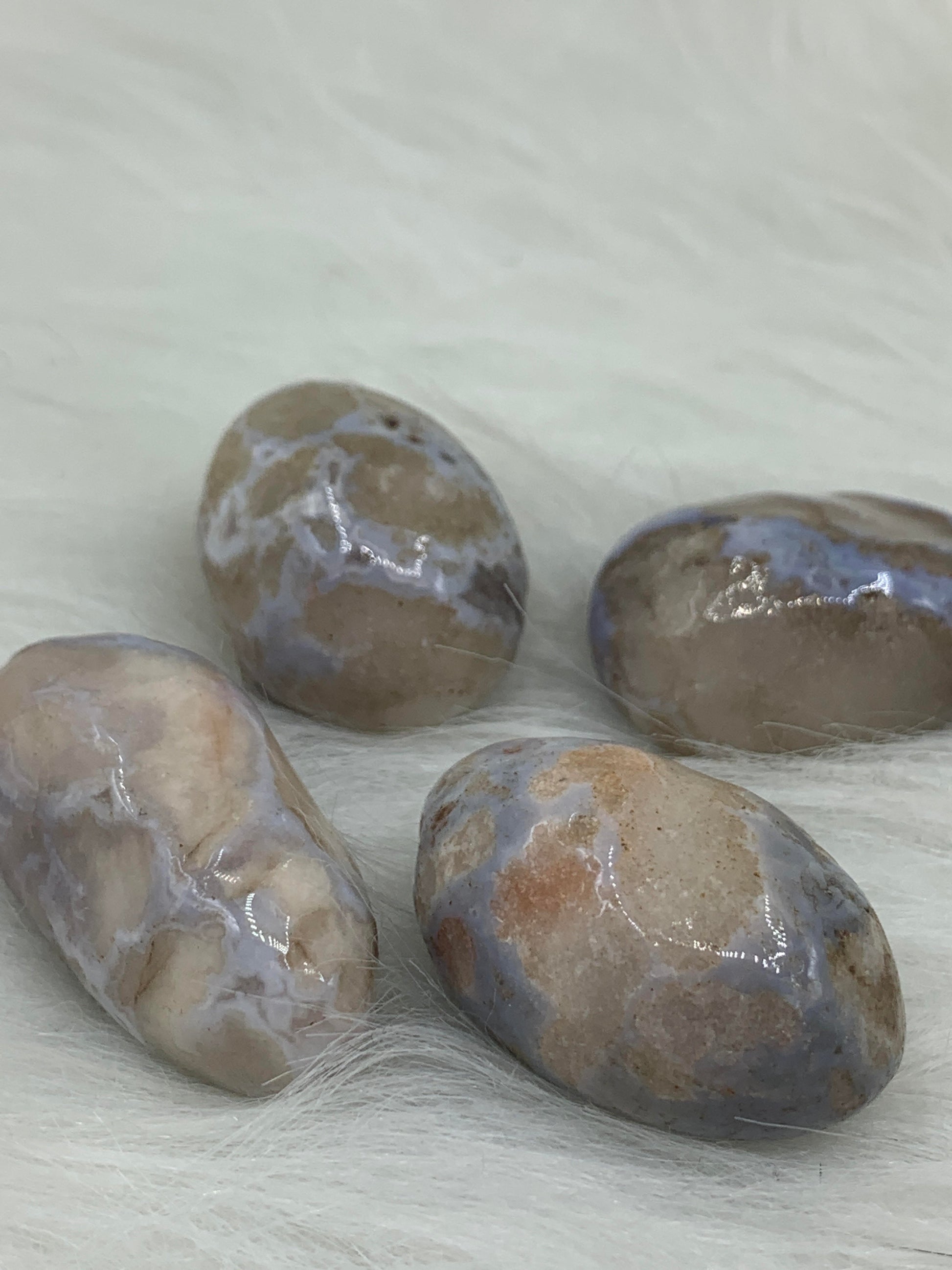 Agate Blue Cherry Blossom - Tumbled