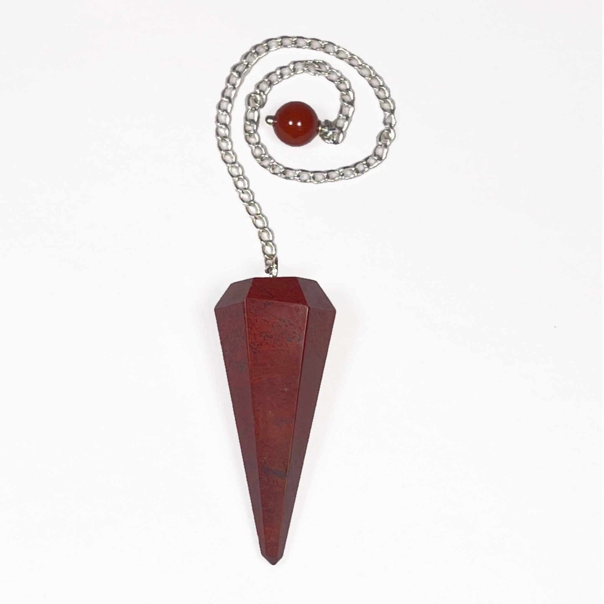 Red Jasper Healing Crystal Pendulum for Mystics Vibe