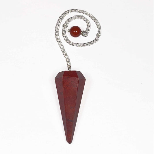 Red Jasper Healing Crystal Pendulum for Mystics Vibe