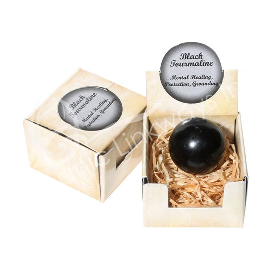 Black Tourmaline - Sphere Gift Box