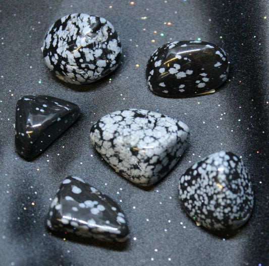 Obsidian Snowflake - Tumbled