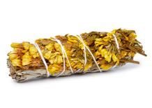 White Sage & Yellow Sinuata - Smudge (5")