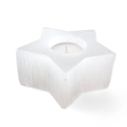 Selenite Candleholder - Star