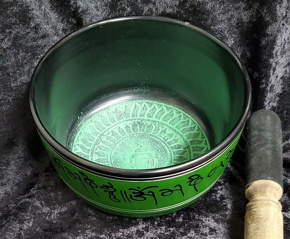 Aluminum Singing Bowl-Green