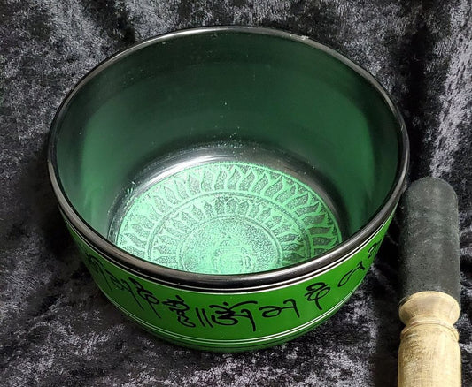 Aluminum Singing Bowl-Green