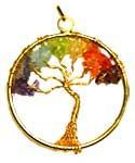 Chakra Tree of Life Gold Necklace