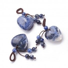 Sodalite Heart Hanging Pendant