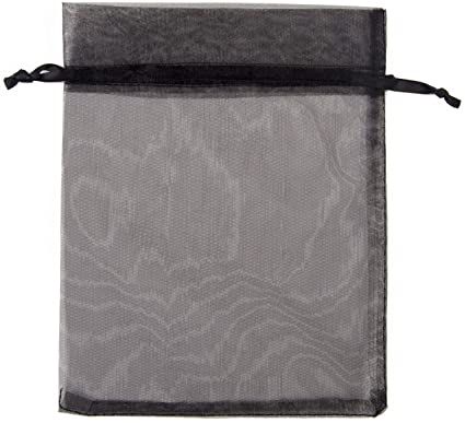 Black Organza Drawstring Bag4x6