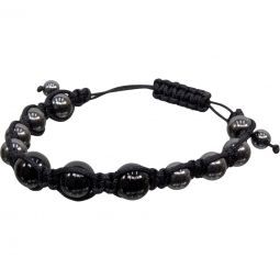 Adjustable Macrame Magnetic Hematite Bracelet