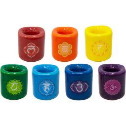 Ceramic Chakra Chime Candle Hol