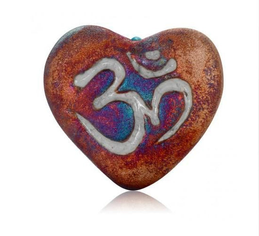 Mini Raku Heart - Om