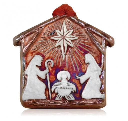 Raku Nativity Ornament