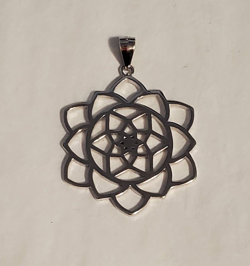 Sterling Silver Lotus Necklace