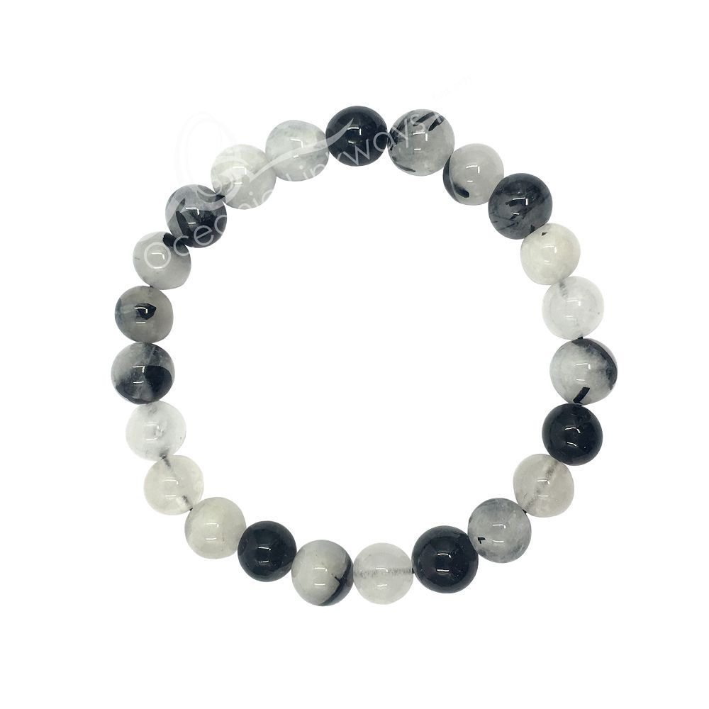 Tourmilated Quartz Bracelet 8mm