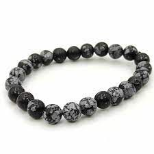 Snowflake Obsidian Bracelet