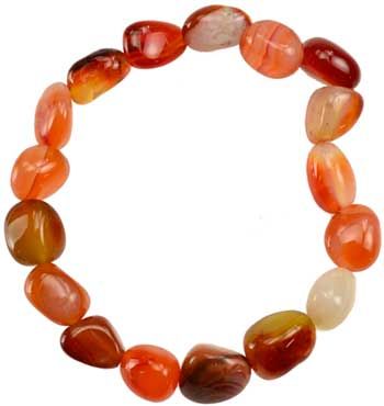 Carnelian Tumbled Stone Bracelet