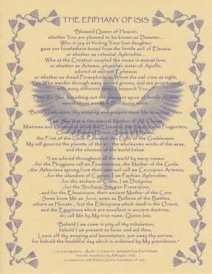 Epiphany of Isis Poster