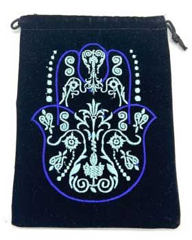 Fatima Hand Black Velveteen Bag