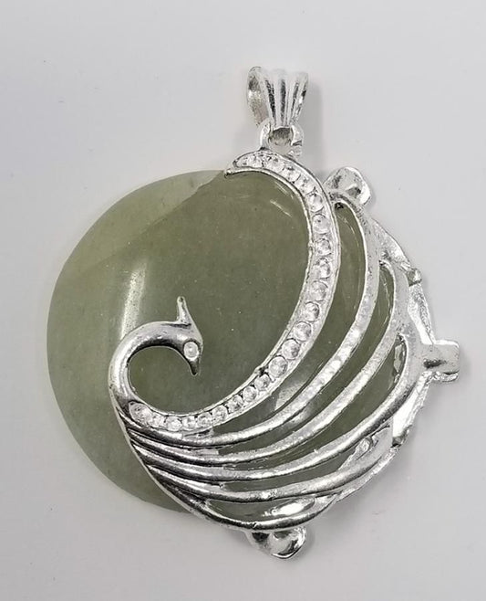 Aventurine Peacock Necklace
