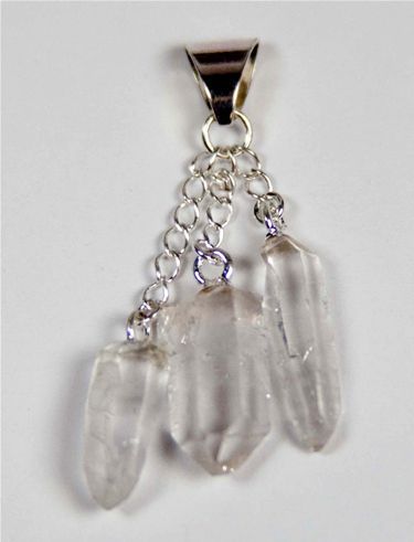Quartz Triple Drop Necklace