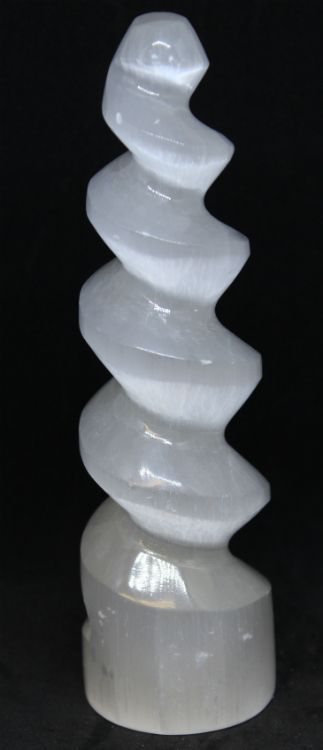 Selenite Spiral Point - Medium