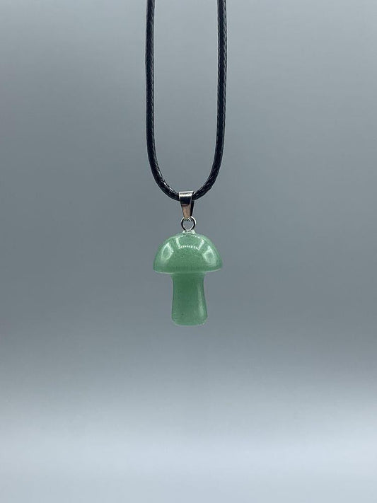 Green Aventurine Mushroom Necklace