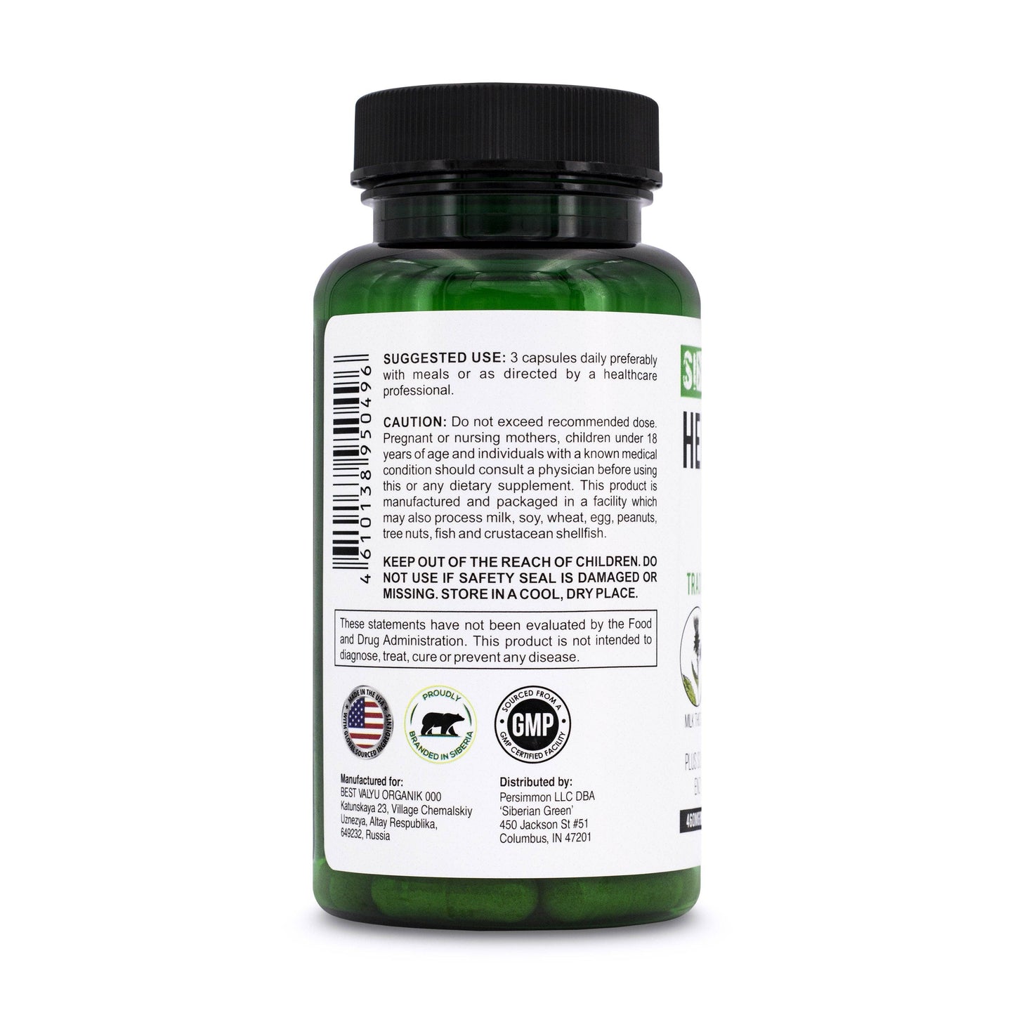 Herbal Liver Detox 60 Caps | Milk Thistle Artichoke Dandelion