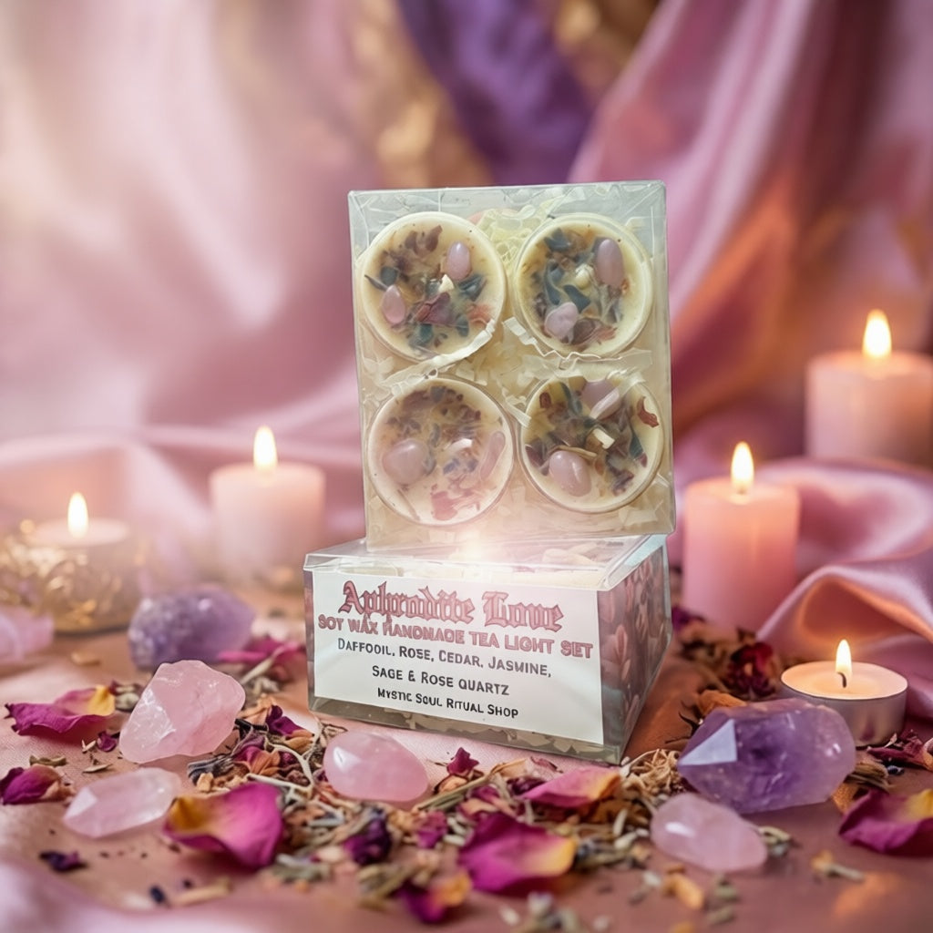 Aphrodite Goddess Tea Light Candle Set