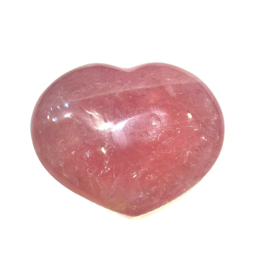 Rose Quartz Crystal Puff Heart for Love Healing