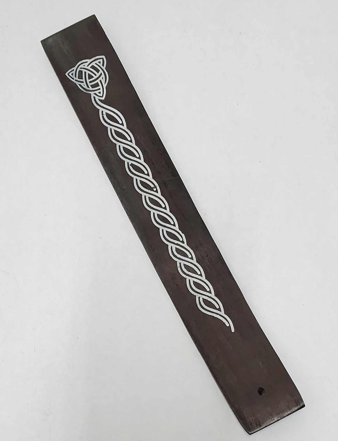 Black Triquetra 10 Inch Stick Incense Burner for Rituals