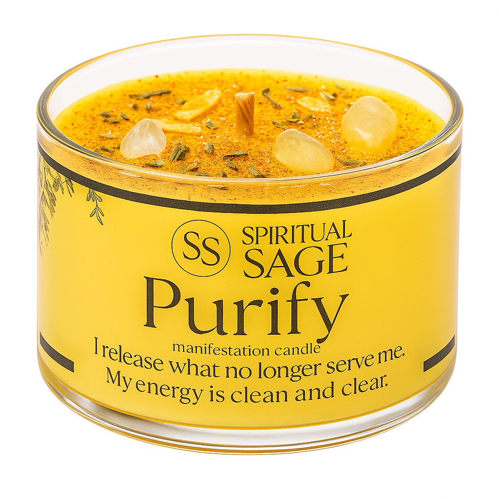 ⨠Purify ā Cleansing Manifestation Candle