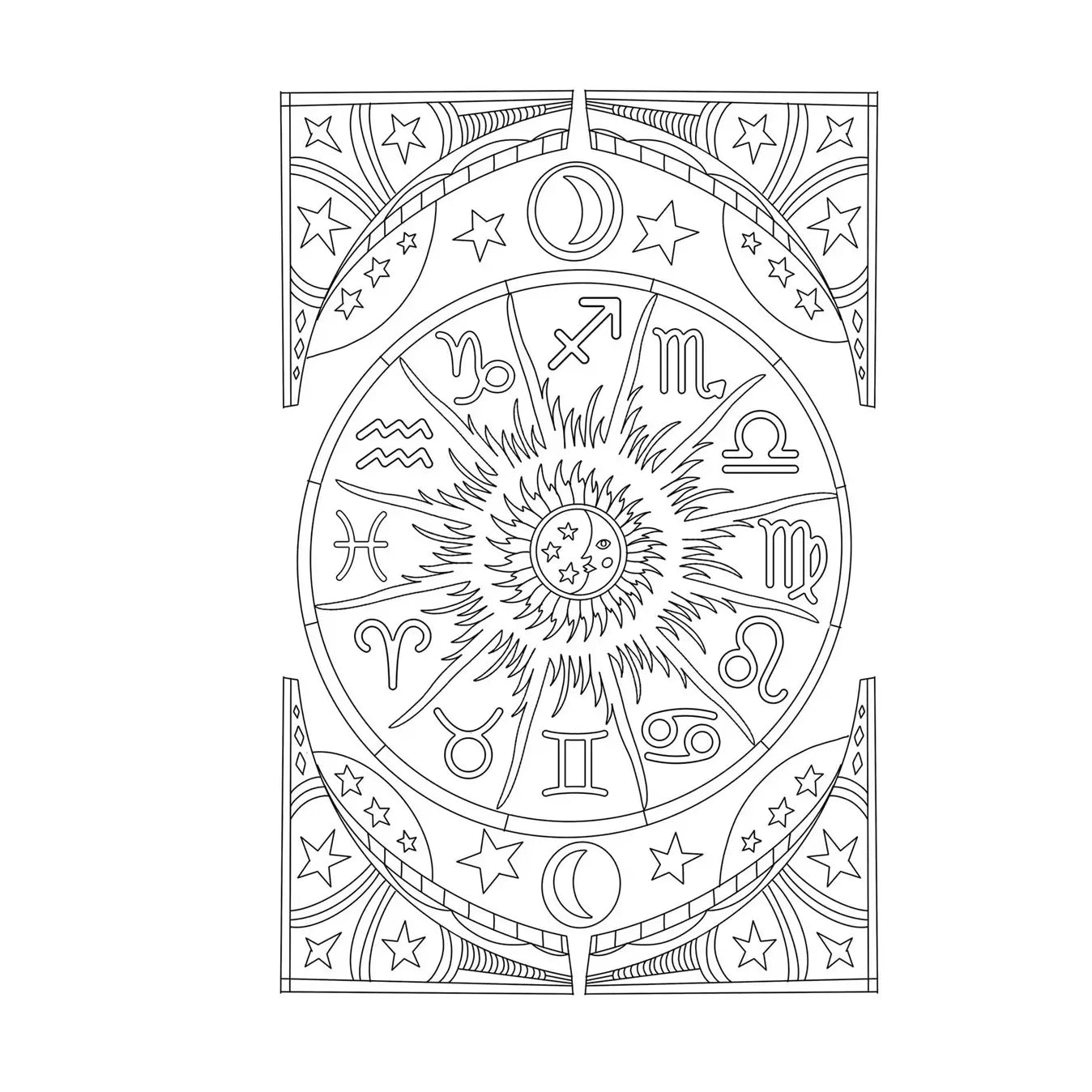 Gemini Adult Coloring Book for Relaxation and Healing